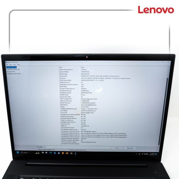 LENOVO X1 EXTREME Laptop i9 NVIDIA RTX 3080 - Picture 6 of 10